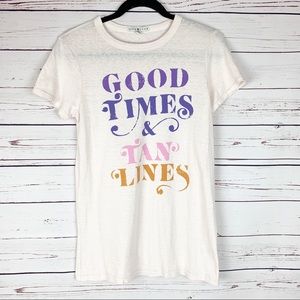 JUNK FOOD NWT -‘Good Times Tan Lines’ t shirt S